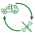 Icon für Lieferung, Montage, Demontage und Abholung